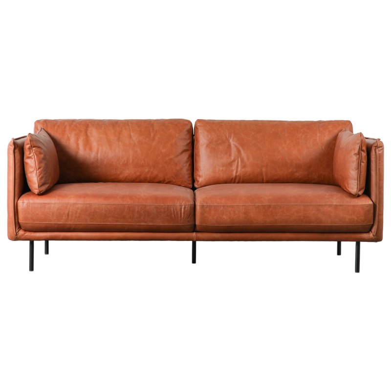 Wigmore Brown Leather 3 Seater Sofa Wigmore Brown Leather 3 Seater Sofa