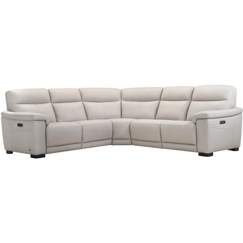Torino Power Recliner Corner Sofa w/ Power Headrest & Lumber Torino Power Recliner Corner Sofa w/ Power Headrest & Lumber