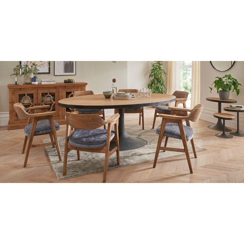 EX-DISPLAY Heston Large Oval Dining Table + 6 Anders Chairs EX-DISPLAY Heston Large Oval Dining Table + 6 Anders Chairs