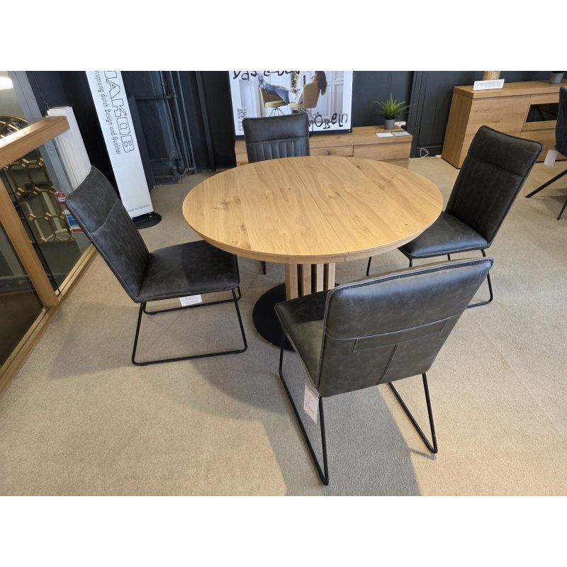 Venjakob 1.2 Alfio Round Extending Table with 4 x Sam chairs Venjakob 1.2 Alfio Round Extending Table with 4 x Sam chairs
