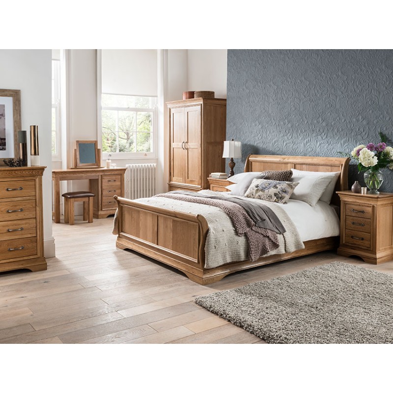 Padbury Oak King Sleigh Bedframe Padbury Oak King Sleigh Bedframe