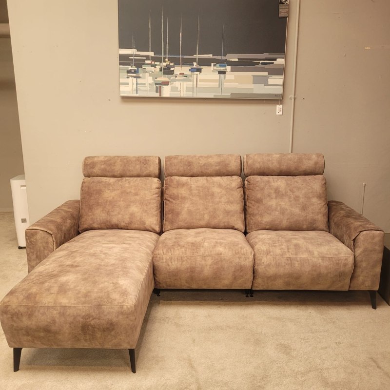 Agrino LHF Chaise with RHF Power Recliner & 3x Adj Headrest Agrino LHF Chaise with RHF Power Recliner & 3x Adj Headrest