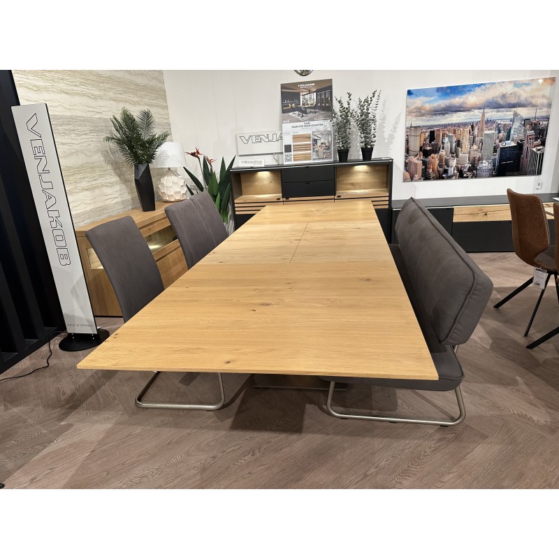 Venjakob Piazza Table (190cm to 290cm) and 3 Eileen Chairs and Bench Venjakob Piazza Table (190cm to 290cm) and 3 Eileen Chairs and Bench