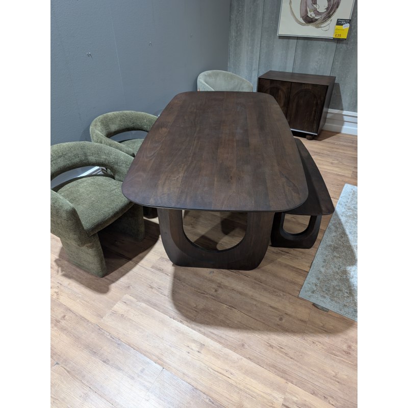Arc, 2m Fixed Dining Table, 1.2m Bench Plus 3x Gallery Chairs Arc, 2m Fixed Dining Table, 1.2m Bench Plus 3x Gallery Chairs