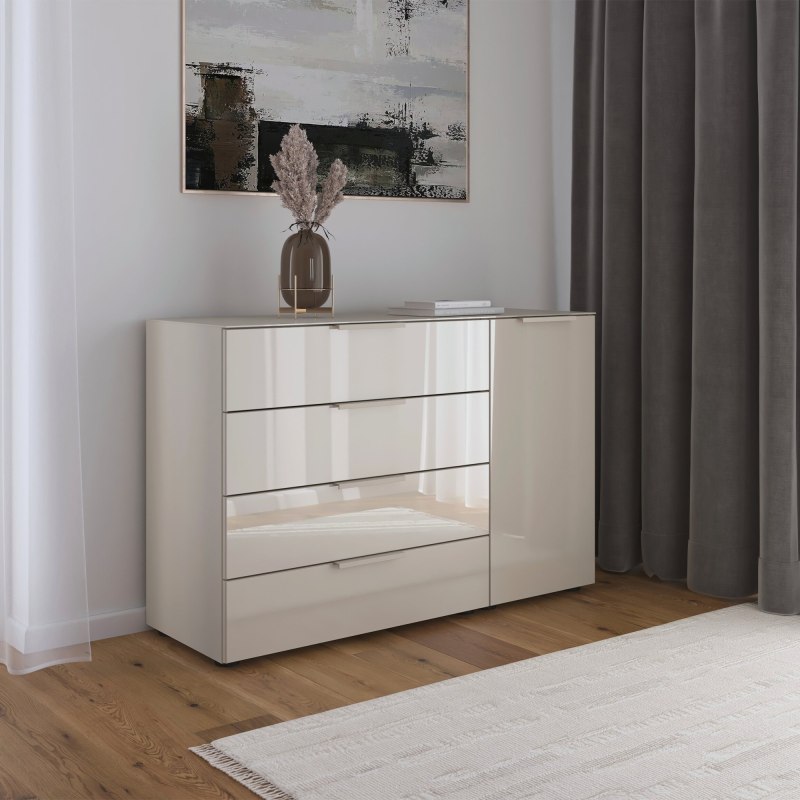 Rauch Box 4 Drawer Chest with 1 Door | 120x80cm Rauch Box 4 Drawer Chest with 1 Door | 120x80cm