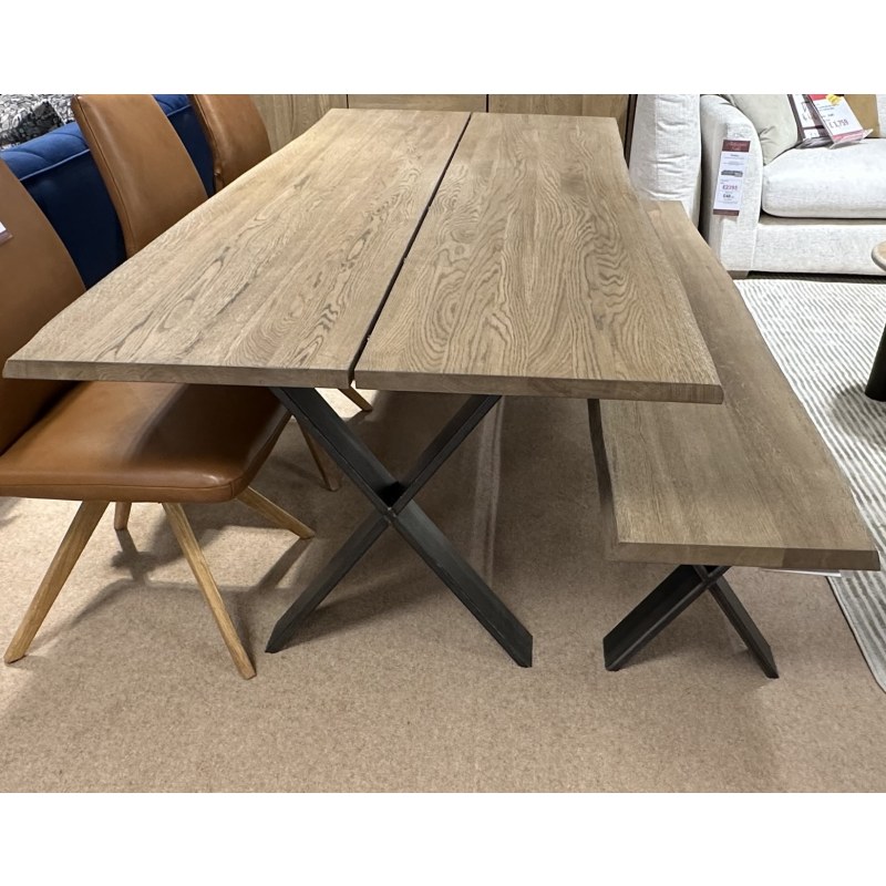Clifton Dining Table 220cm Leaf 50cm & Bench 220cm Clifton Dining Table 220cm Leaf 50cm & Bench 220cm