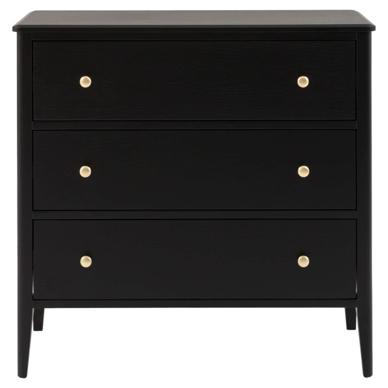 Acton Black 3 Drawer Chest Acton Black 3 Drawer Chest
