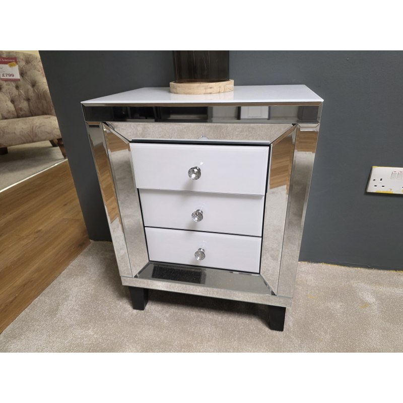 FLORENCE MIRRORED BEDSIDE TABLE X 1 FLORENCE MIRRORED BEDSIDE TABLE X 1