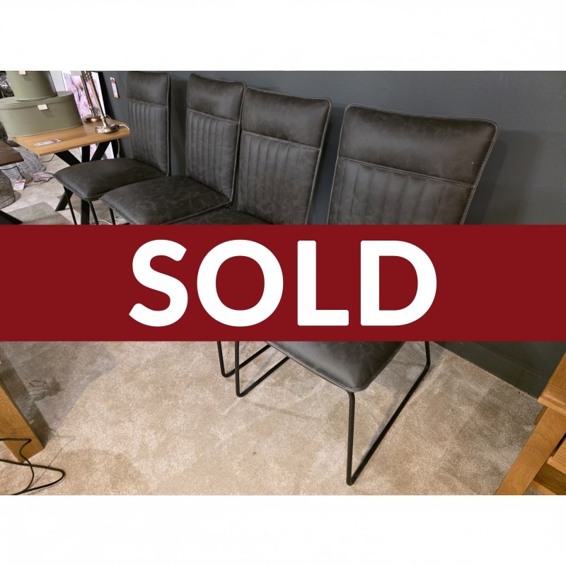 SAM SET OF 4 CHAIRS IN GREY SAM SET OF 4 CHAIRS IN GREY