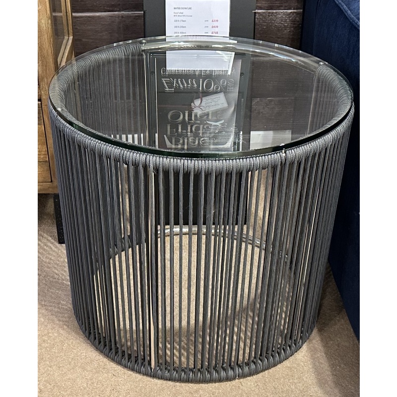 WERNER Lamp Table Grey & Silver Diameter 65cm H42cm WERNER Lamp Table Grey & Silver Diameter 65cm H42cm