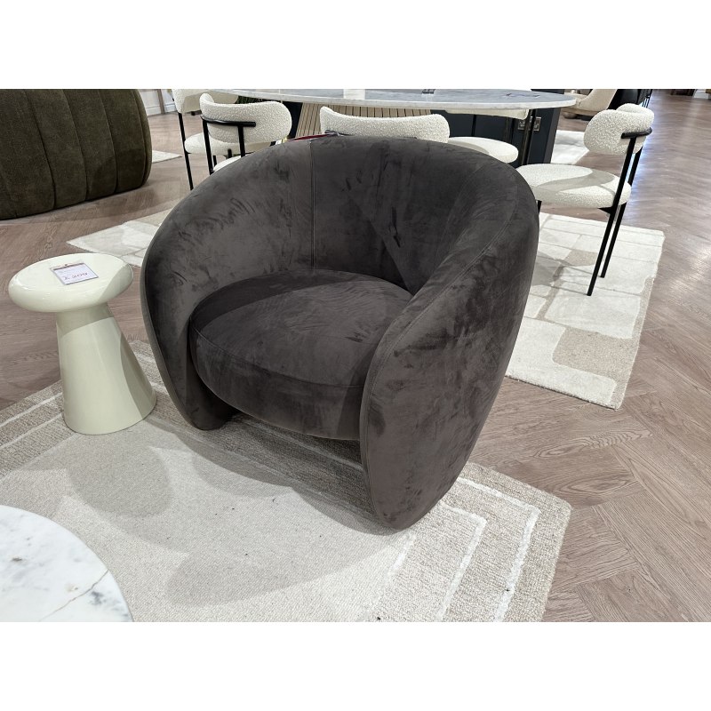 Curvo Armchair in Expresso Fabric Curvo Armchair in Expresso Fabric
