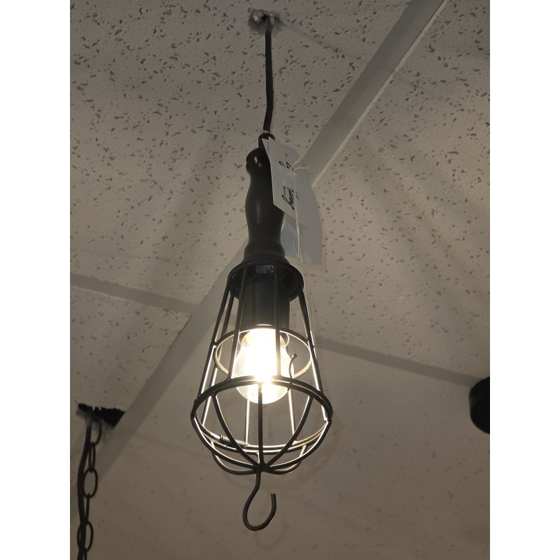 WORKER CAGE BLACK METAL HANGING LAMP WORKER CAGE BLACK METAL HANGING LAMP