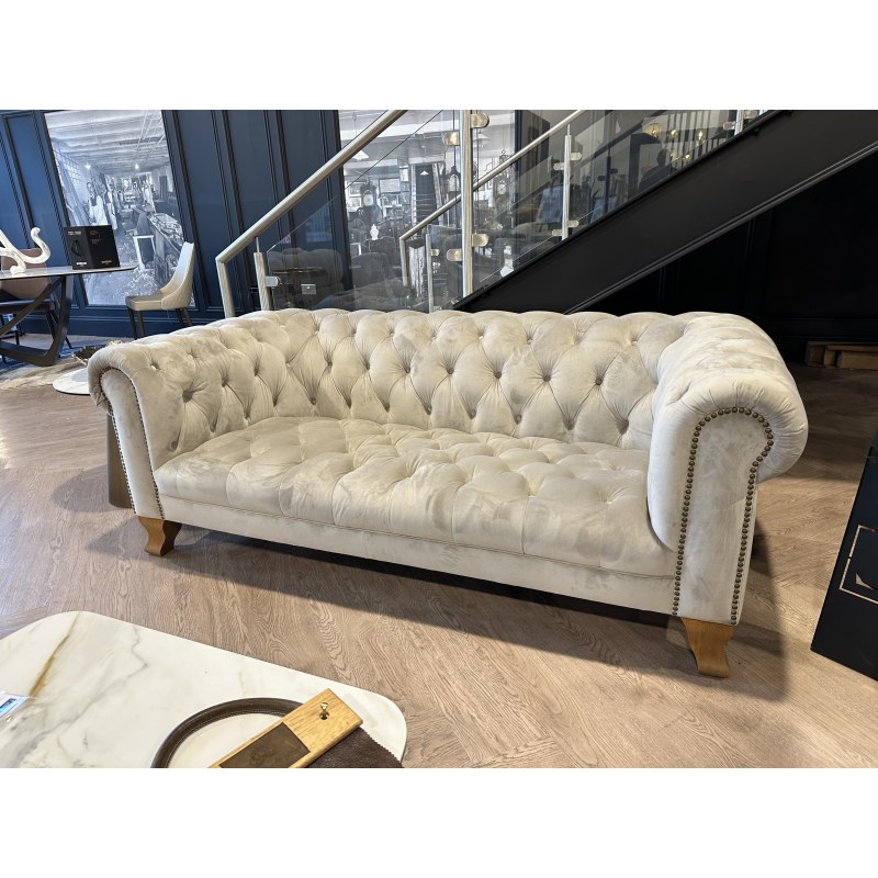 Somerset Midi Sofa in Fabric, Chesterfield Style Somerset Midi Sofa in Fabric, Chesterfield Style