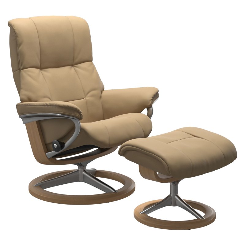 Stressless Mayfair Medium Signature Chair & Stool - Promo Stressless Mayfair Medium Signature Chair & Stool - Promo