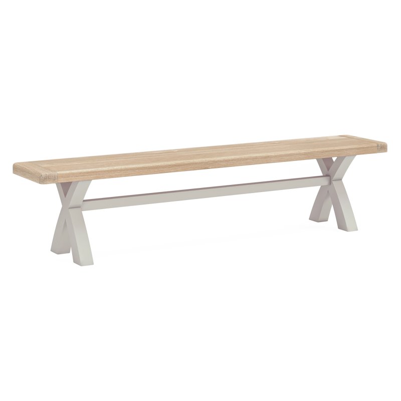 Harbour Stone Grey Cross Bench Harbour Stone Grey Cross Bench