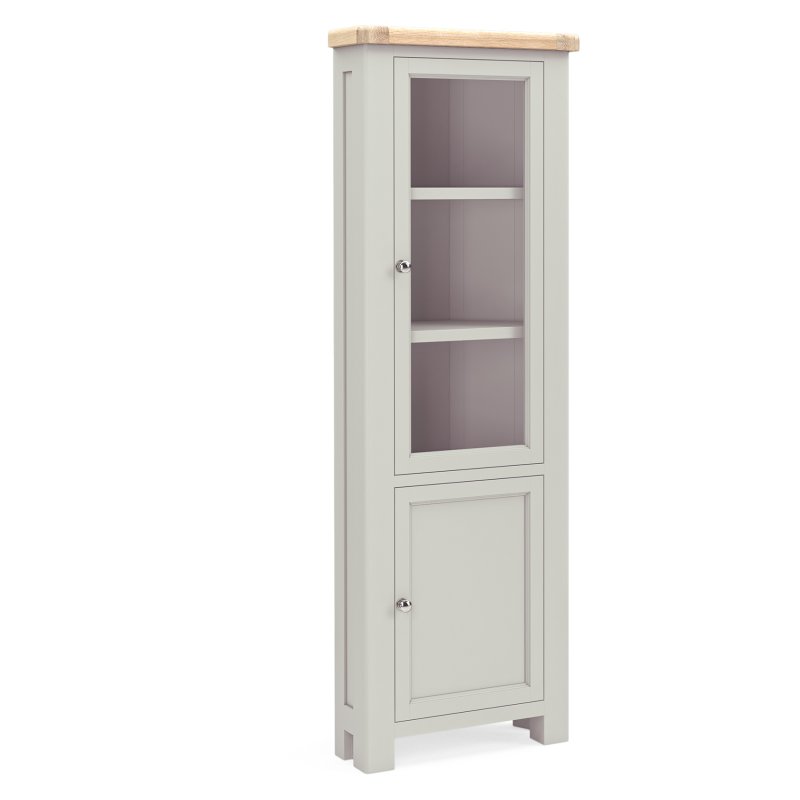 Harbour Stone Grey Corner Display Cabinet Harbour Stone Grey Corner Display Cabinet