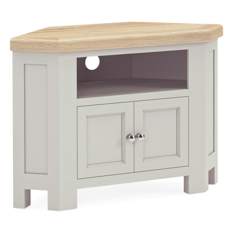 Harbour Stone Grey Corner Tv Unit With 2 Doors Harbour Stone Grey Corner Tv Unit With 2 Doors