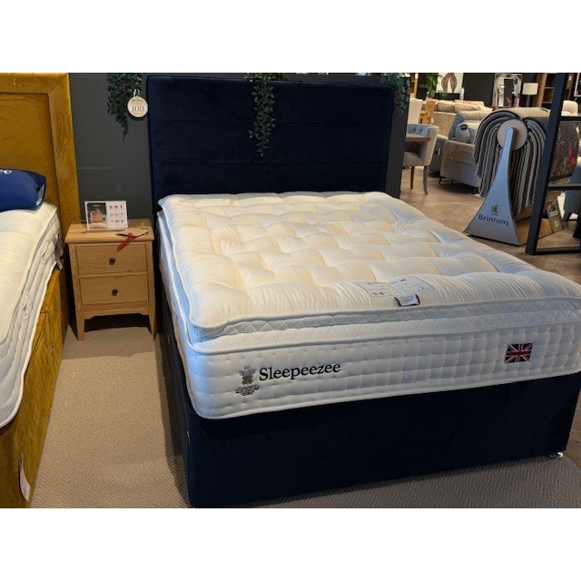 Sleepeezee Portobello Divan Pillow-top With Headboard in Navy Sleepeezee Portobello Divan Pillow-top With Headboard in Navy