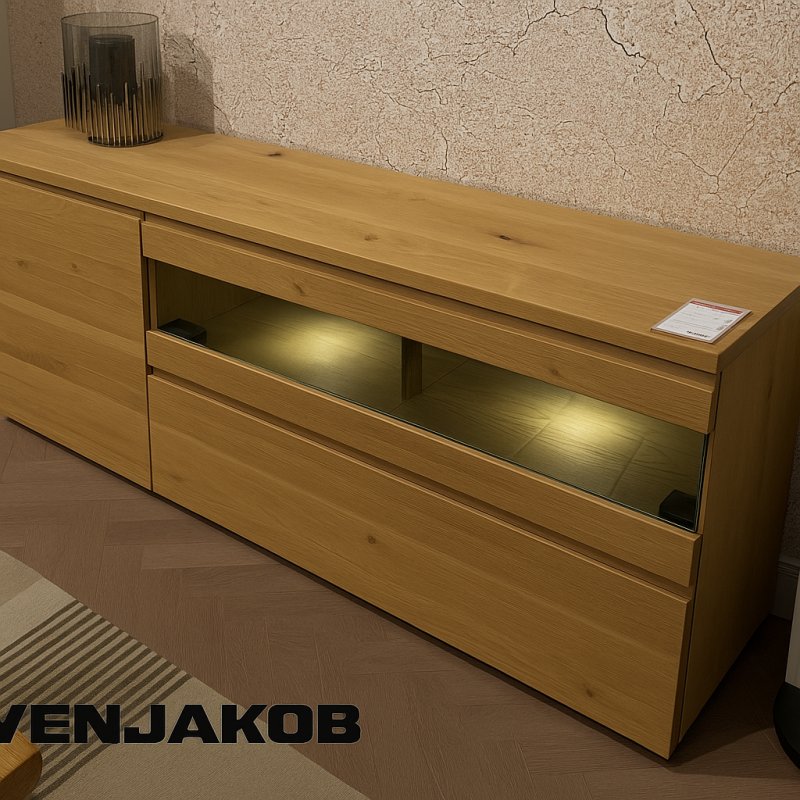 Venjakob V-Plus 180cm Sideboard in Wild oak inc Ambient Lighting Venjakob V-Plus 180cm Sideboard in Wild oak inc Ambient Lighting