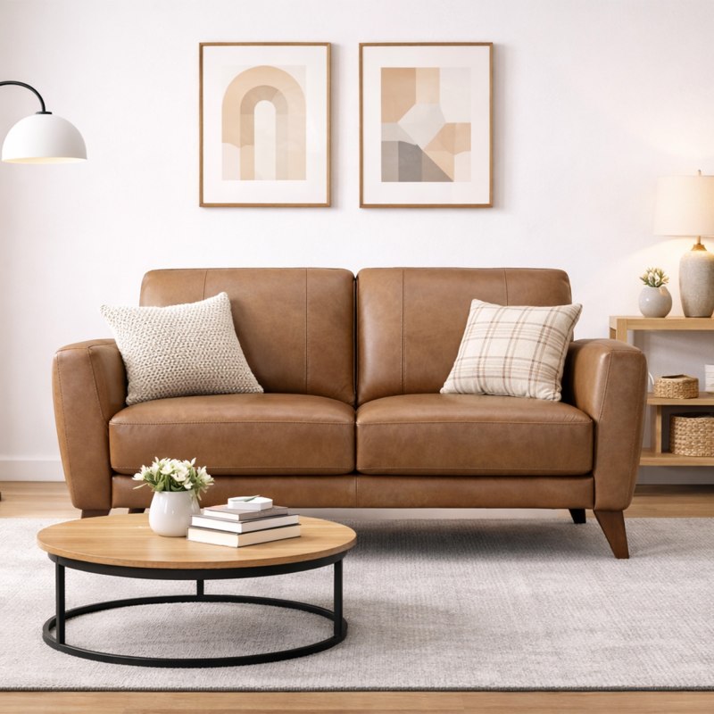 Bakerville 2 Seater Leather Sofa Bakerville 2 Seater Leather Sofa