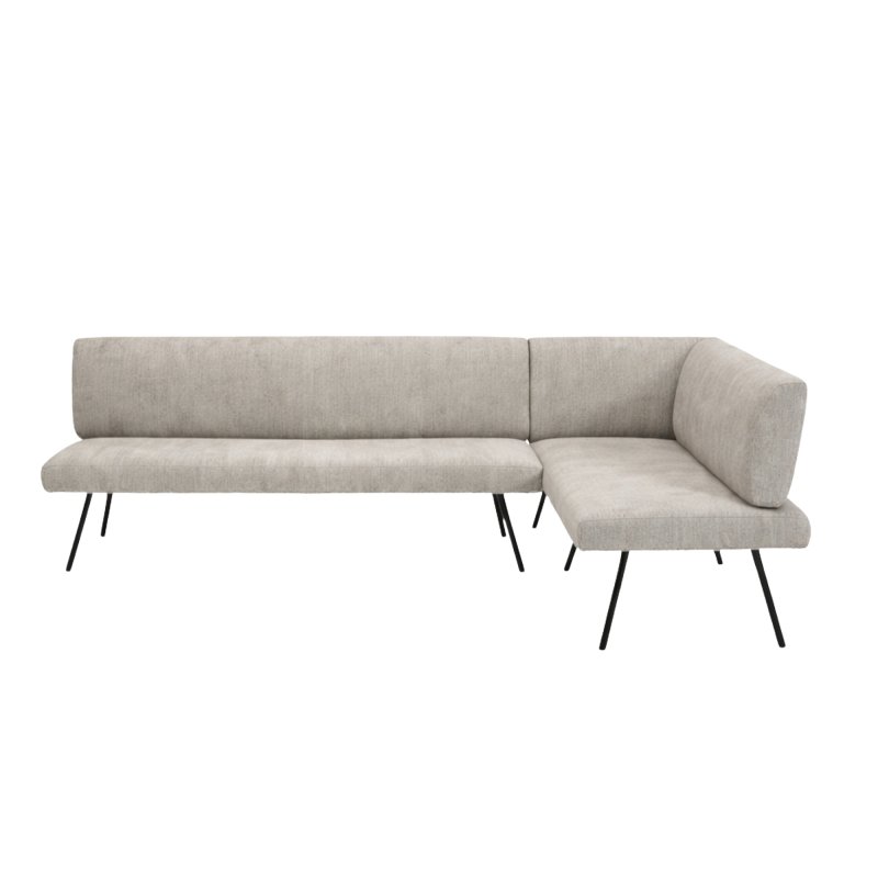 Barry Medium Right Corner Bench with Steel Leg Barry Medium Right Corner Bench with Steel Leg