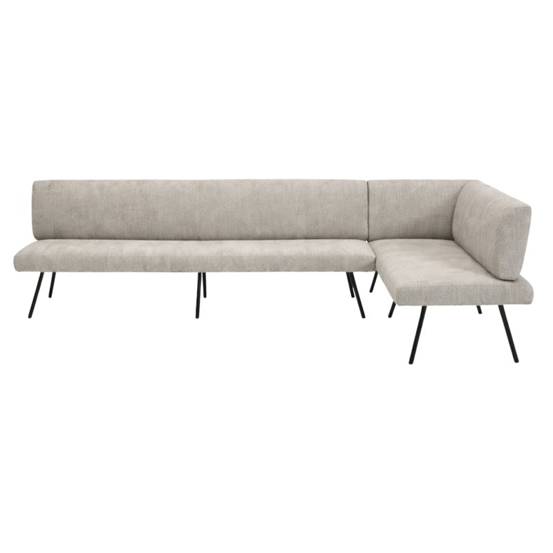 Barry Large Right Corner Bench with Steel Leg Barry Large Right Corner Bench with Steel Leg