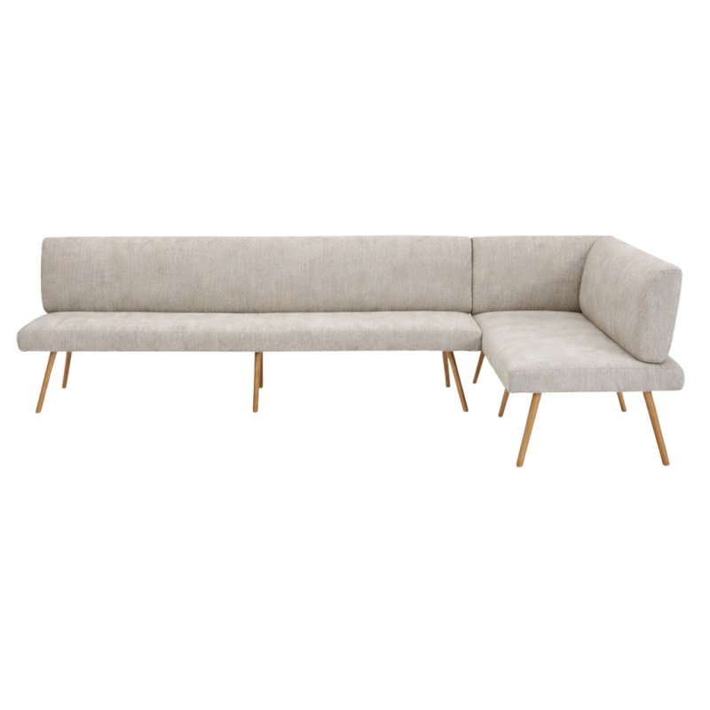 Barry Large Right Corner Bench with Oak Leg Barry Large Right Corner Bench with Oak Leg