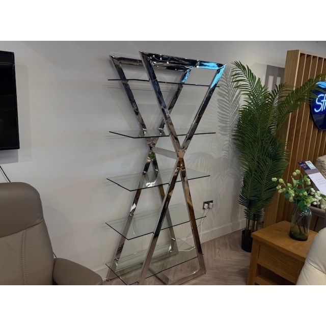 Newton Glass & Chrome Wall Unit Newton Glass & Chrome Wall Unit