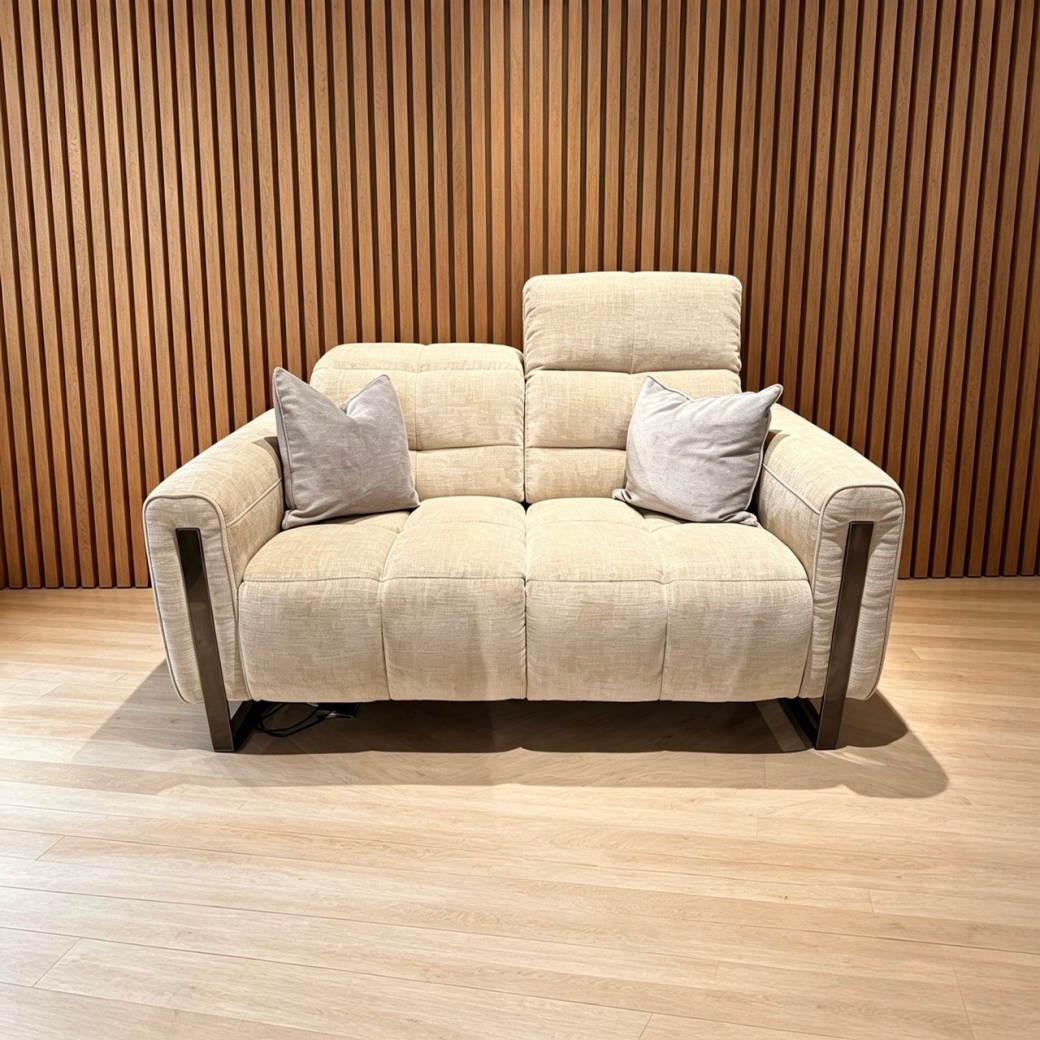 Viviana 2 seater Sofa with Power Recliners and Power Adjustable Headrests in Fabric Viviana 2 seater Sofa with Power Recliners and Power Adjustable Headrests in Fabric
