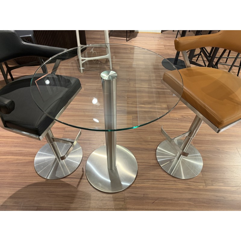 HELSINKI GLASS STOOL TABLE 70CMS DIAMETER HELSINKI GLASS STOOL TABLE 70CMS DIAMETER
