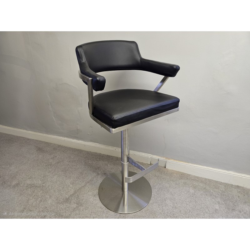 FIRENZA Bar Stool Black FIRENZA Bar Stool Black