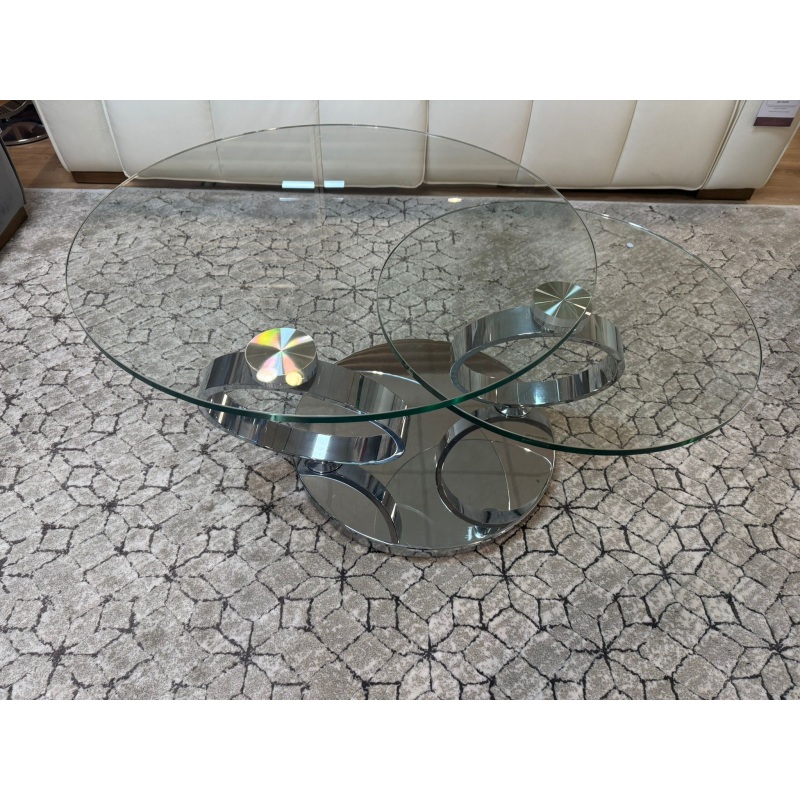 Spin Occasional -Coffee Table- Clear Glass Top Spin Occasional -Coffee Table- Clear Glass Top