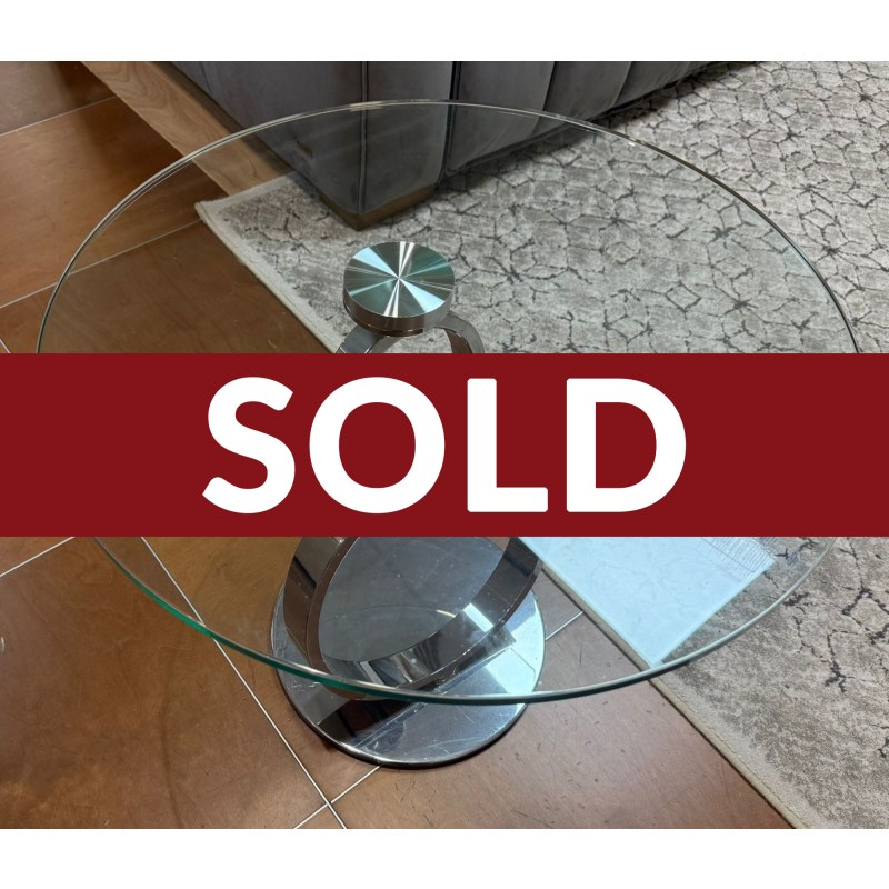 Spin Occasional -Lamp Table- Clear Glass Top Spin Occasional -Lamp Table- Clear Glass Top