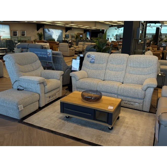 G-Plan Ledbury 3 Seater Power + Lift & Rise Chair + Storage Stool G-Plan Ledbury 3 Seater Power + Lift & Rise Chair + Storage Stool