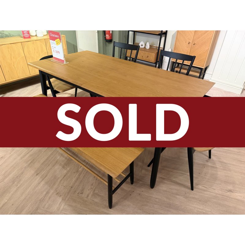 ERCOL MONZA MEDIUM EXTENDING DINING TABLE WITH CHAIRS & BENCH SET ERCOL MONZA MEDIUM EXTENDING DINING TABLE WITH CHAIRS & BENCH SET