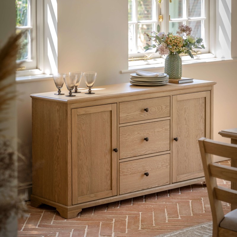 Gallery Direct Malvern 2 Door 3 Drawer Sideboard Gallery Direct Malvern 2 Door 3 Drawer Sideboard
