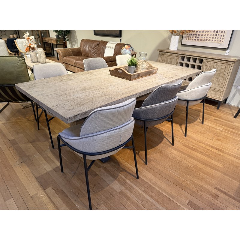 DAVOS DINING TABLE 2.3M WITH 6 X LIAM CHAIRS DAVOS DINING TABLE 2.3M WITH 6 X LIAM CHAIRS