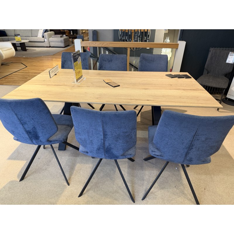 VENJAKOB KLU 1.9M DINING TABLE AND 6 X ARTHUR CHAIR VENJAKOB KLU 1.9M DINING TABLE AND 6 X ARTHUR CHAIR