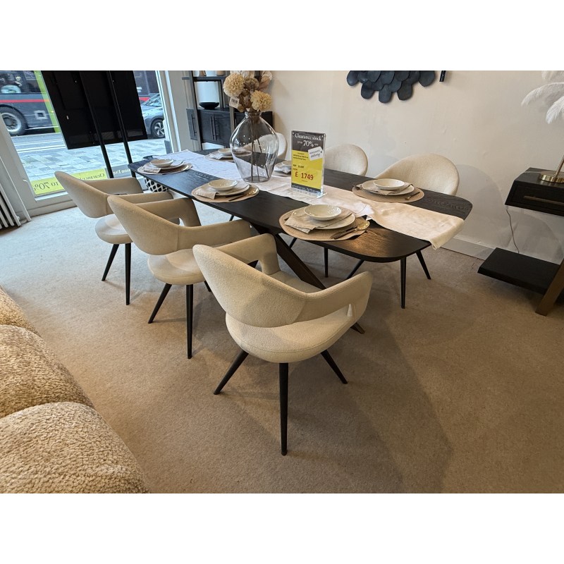 CHAMBERY 2.3M DINING TABLE AND 6 X JASMINE CHAIRS CHAMBERY 2.3M DINING TABLE AND 6 X JASMINE CHAIRS