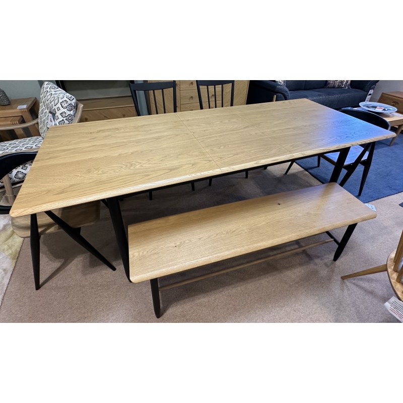 ERCOL-MONZA EXTENDING DINING TABLE & 4 CHAIRS PLUS BENCH ERCOL-MONZA EXTENDING DINING TABLE & 4 CHAIRS PLUS BENCH