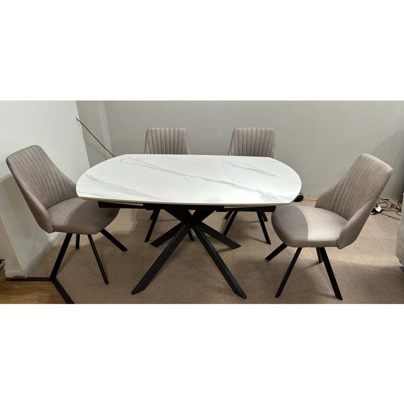 Busby Extendable Dining Table & 4 Dallas Chairs Busby Extendable Dining Table & 4 Dallas Chairs