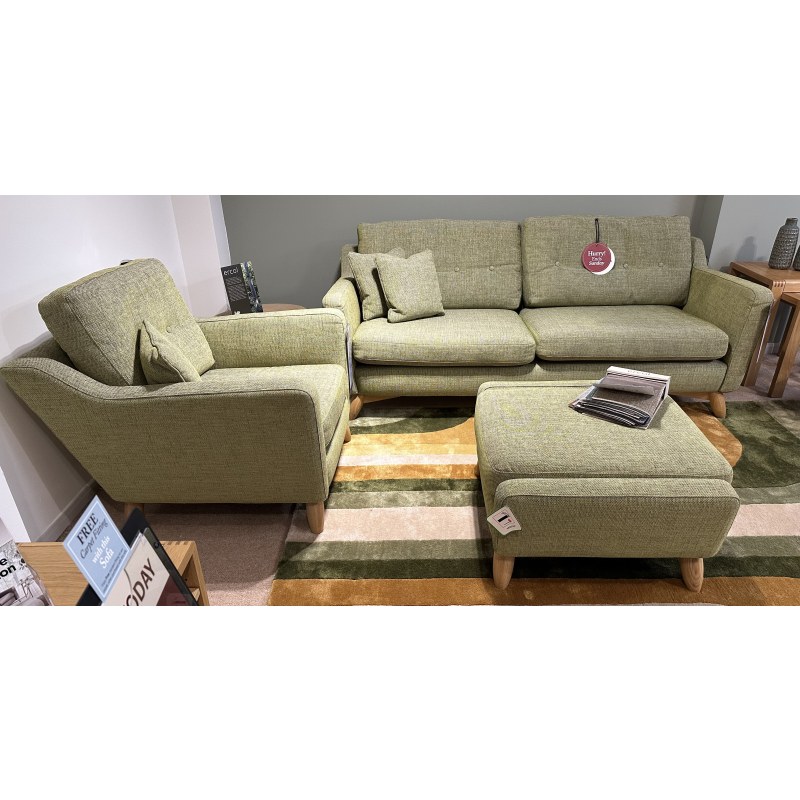 ERCOL- COSENZA LARGE SOFA, ARMCHAIR & FOOTSTOOL ERCOL- COSENZA LARGE SOFA, ARMCHAIR & FOOTSTOOL