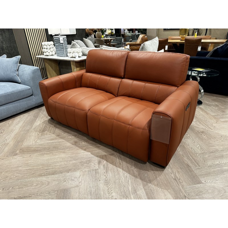 Rocca Compact 2.5 Power Reclining Sofa with Adjustable Power Headrests in Tan Rocca Compact 2.5 Power Reclining Sofa with Adjustable Power Headrests in Tan