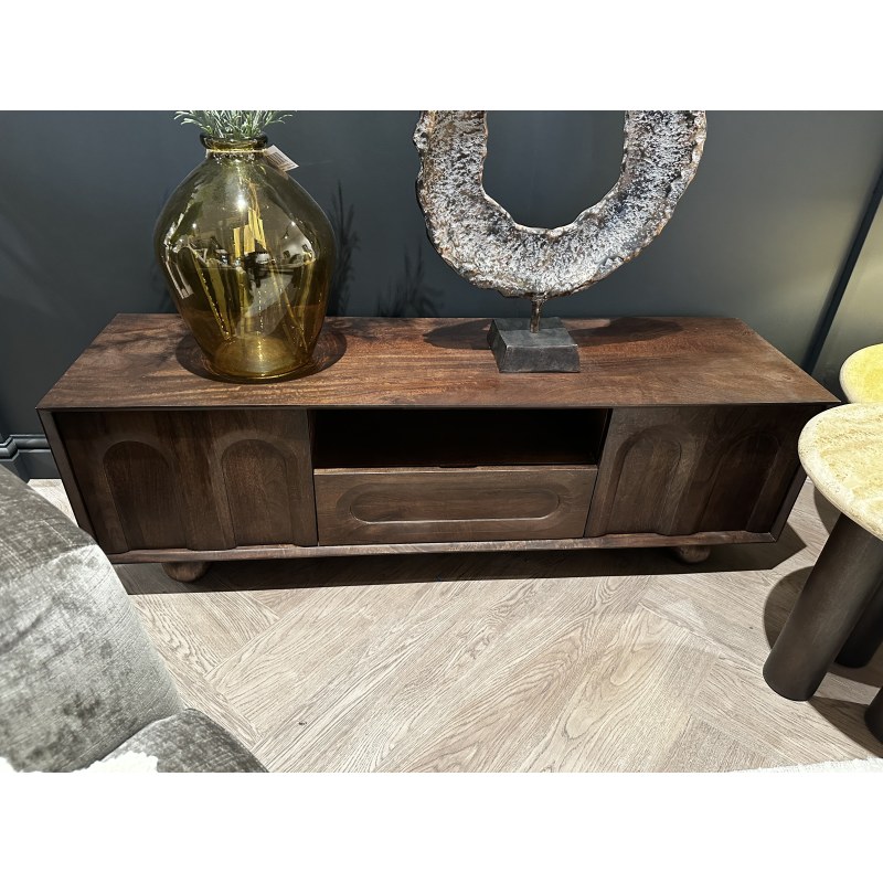 Arc Media Unit in Mango Wood Arc Media Unit in Mango Wood