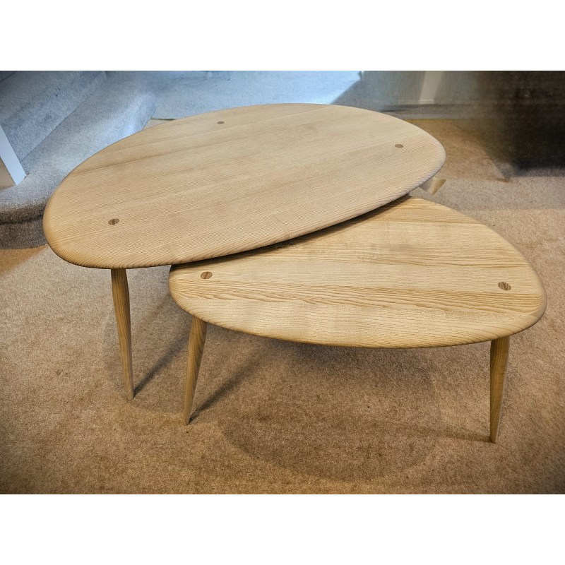 Ercol Originals Pebble Coffee Nest Of Tables Ercol Originals Pebble Coffee Nest Of Tables