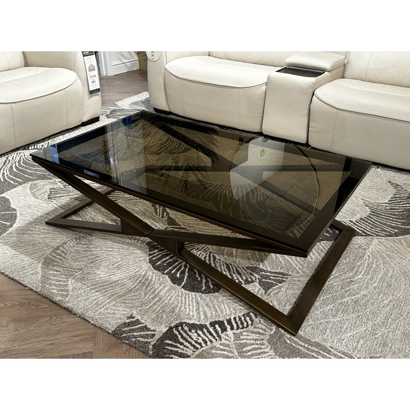 Azra Coffee Table with Smoked Glass Top Azra Coffee Table with Smoked Glass Top