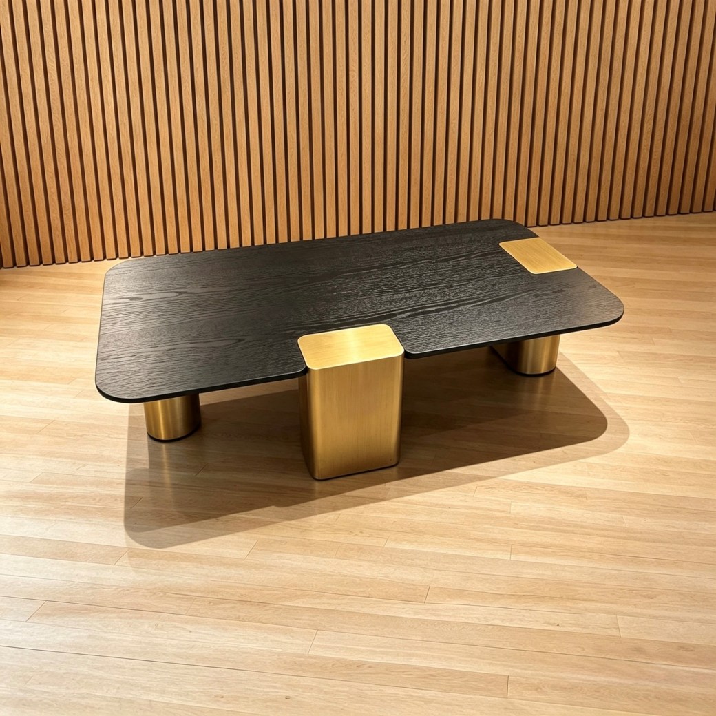 Harrington Coffee Table in Wood and Metal Harrington Coffee Table in Wood and Metal