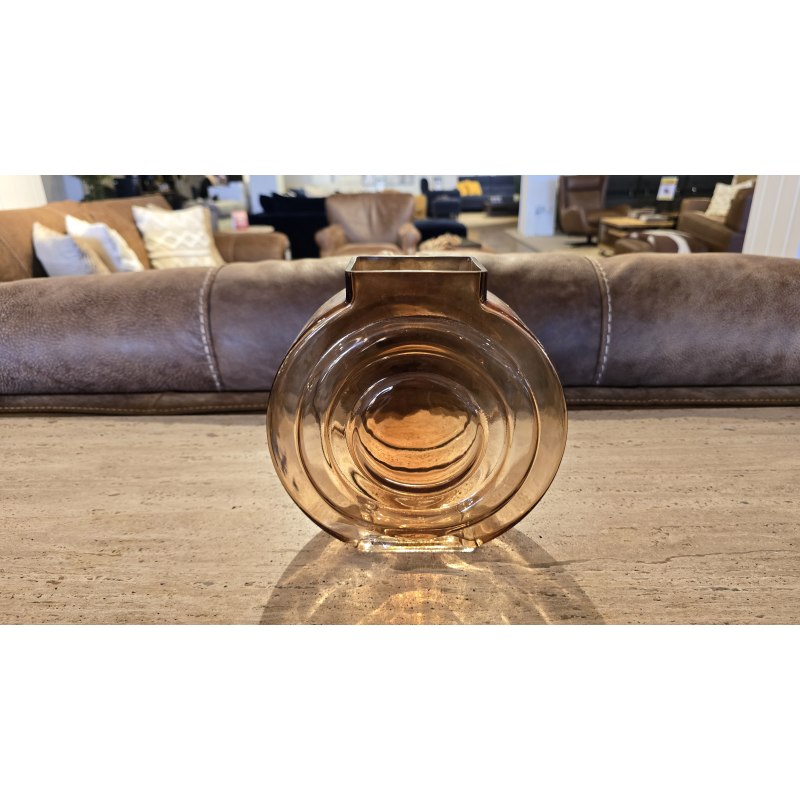 Round Amber Glass Vase Round Amber Glass Vase