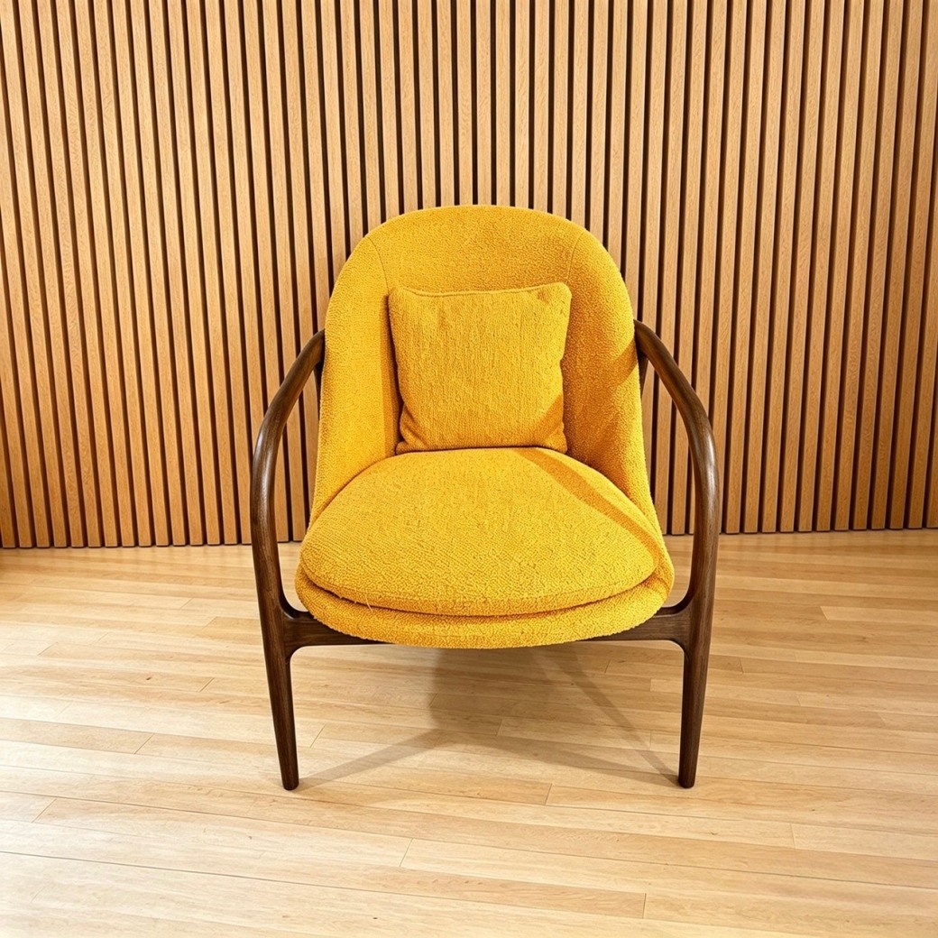 Allegra Chair in Ochre Fabric Allegra Chair in Ochre Fabric