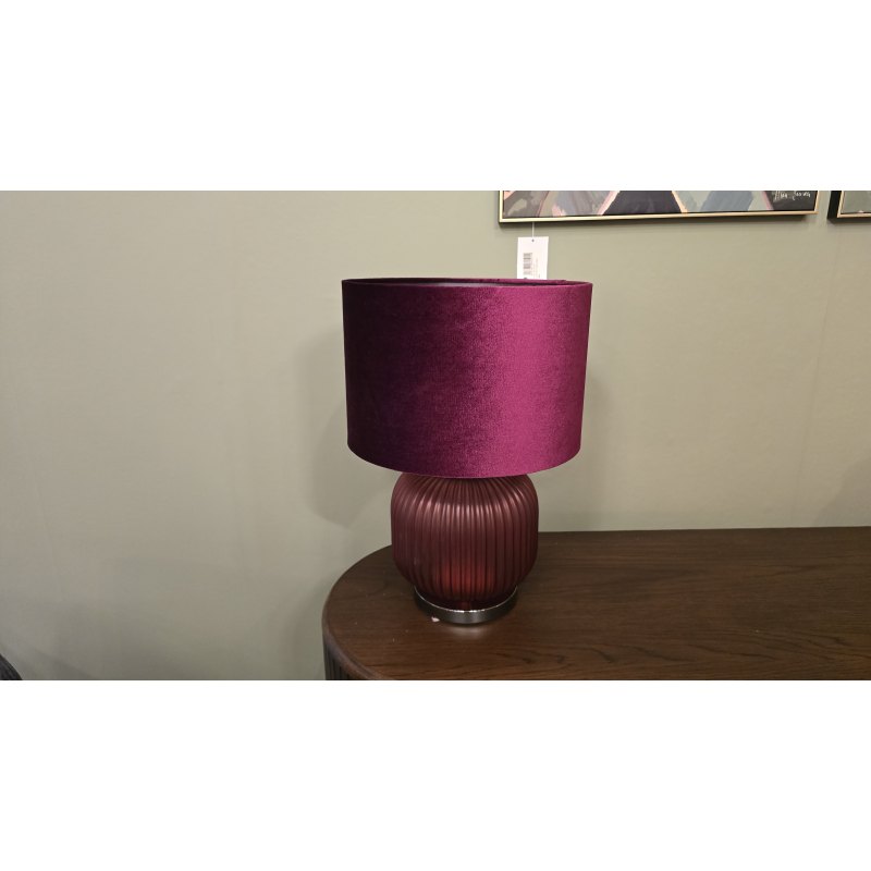 Frost Purple Pleated Glass Table Lamp Frost Purple Pleated Glass Table Lamp